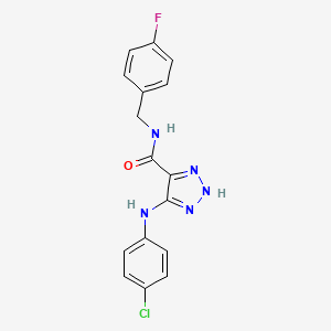 5-[(4-chlorophenyl)amino]-N-(4-fluorobenzyl)-1H-1,2,3-triazole-4-carboxamide