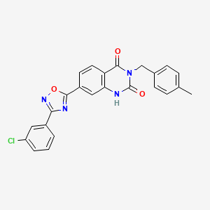 7-(3-(3-chlorophenyl)-1,2,4-oxadiazol-5-yl)-3-(4-methylbenzyl)quinazoline-2,4(1H,3H)-dione