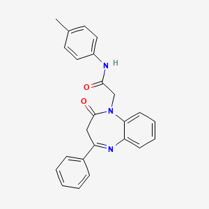 molecular formula C24H21N3O2 B11271287 N-(4-methylphenyl)-2-(2-oxo-4-phenyl-2,3-dihydro-1H-1,5-benzodiazepin-1-yl)acetamide 