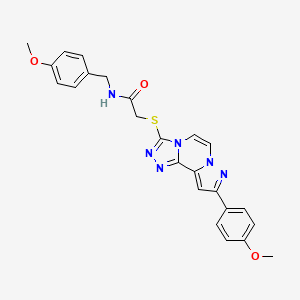 N-(4-Methoxybenzyl)-2-{[9-(4-methoxyphenyl)pyrazolo[1,5-A][1,2,4]triazolo[3,4-C]pyrazin-3-YL]sulfanyl}acetamide