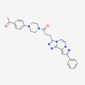 1-[4-(4-Acetylphenyl)piperazino]-3-(9-phenylpyrazolo[1,5-A][1,2,4]triazolo[3,4-C]pyrazin-3-YL)-1-propanone