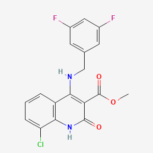 Methyl 8-chloro-4-((3,5-difluorobenzyl)amino)-2-oxo-1,2-dihydroquinoline-3-carboxylate