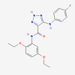 N-(2,5-diethoxyphenyl)-5-[(4-fluorophenyl)amino]-1H-1,2,3-triazole-4-carboxamide