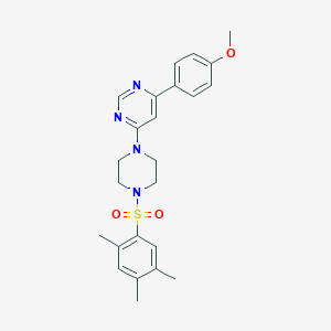 4-(4-Methoxyphenyl)-6-[4-(2,4,5-trimethylbenzenesulfonyl)piperazin-1-YL]pyrimidine