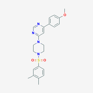 4-[4-(3,4-Dimethylbenzenesulfonyl)piperazin-1-YL]-6-(4-methoxyphenyl)pyrimidine