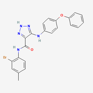 N-(2-bromo-4-methylphenyl)-5-[(4-phenoxyphenyl)amino]-1H-1,2,3-triazole-4-carboxamide