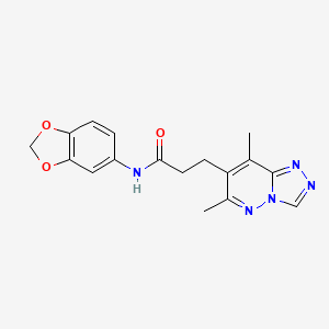 N-1,3-benzodioxol-5-yl-3-(6,8-dimethyl[1,2,4]triazolo[4,3-b]pyridazin-7-yl)propanamide