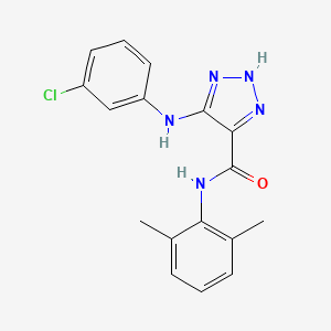 5-[(3-chlorophenyl)amino]-N-(2,6-dimethylphenyl)-1H-1,2,3-triazole-4-carboxamide