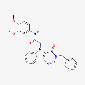 2-(3-benzyl-4-oxo-3H-pyrimido[5,4-b]indol-5(4H)-yl)-N-(3,4-dimethoxyphenyl)acetamide