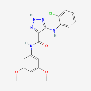 molecular formula C17H16ClN5O3 B11271471 5-[(2-chlorophenyl)amino]-N-(3,5-dimethoxyphenyl)-1H-1,2,3-triazole-4-carboxamide 