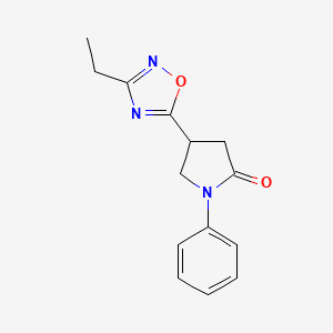 4-(3-Ethyl-1,2,4-oxadiazol-5-yl)-1-phenylpyrrolidin-2-one