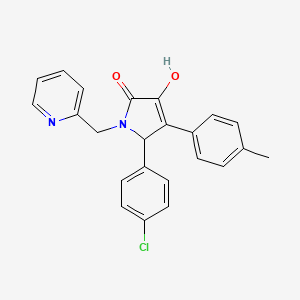 5-(4-chlorophenyl)-3-hydroxy-4-(4-methylphenyl)-1-(pyridin-2-ylmethyl)-1,5-dihydro-2H-pyrrol-2-one