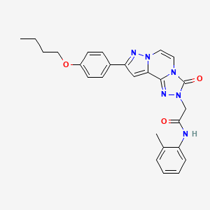 2-[9-(4-butoxyphenyl)-3-oxopyrazolo[1,5-a][1,2,4]triazolo[3,4-c]pyrazin-2(3H)-yl]-N-(2-methylphenyl)acetamide