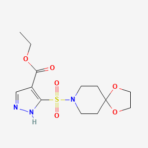 ethyl 5-(1,4-dioxa-8-azaspiro[4.5]dec-8-ylsulfonyl)-1H-pyrazole-4-carboxylate