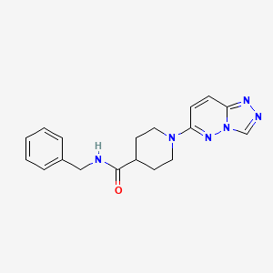 molecular formula C18H20N6O B11271532 N-benzyl-1-([1,2,4]triazolo[4,3-b]pyridazin-6-yl)piperidine-4-carboxamide 