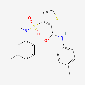 molecular formula C20H20N2O3S2 B11271533 3-[methyl(3-methylphenyl)sulfamoyl]-N-(4-methylphenyl)thiophene-2-carboxamide 