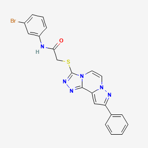 N-(3-Bromophenyl)-2-[(9-phenylpyrazolo[1,5-A][1,2,4]triazolo[3,4-C]pyrazin-3-YL)sulfanyl]acetamide