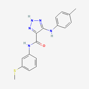 molecular formula C17H17N5OS B11271634 5-[(4-methylphenyl)amino]-N-[3-(methylsulfanyl)phenyl]-1H-1,2,3-triazole-4-carboxamide 