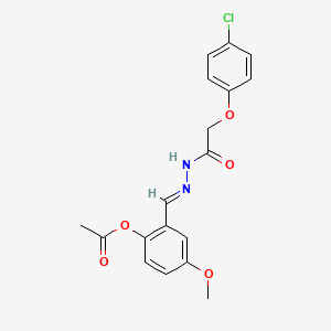 2-[(E)-{2-[(4-chlorophenoxy)acetyl]hydrazinylidene}methyl]-4-methoxyphenyl acetate