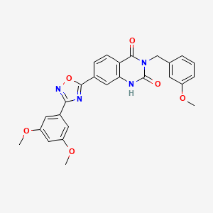 7-(3-(3,5-dimethoxyphenyl)-1,2,4-oxadiazol-5-yl)-3-(3-methoxybenzyl)quinazoline-2,4(1H,3H)-dione