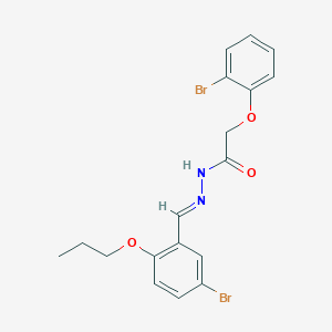 2-(2-bromophenoxy)-N'-[(E)-(5-bromo-2-propoxyphenyl)methylidene]acetohydrazide