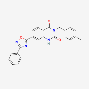 3-(4-methylbenzyl)-7-(3-phenyl-1,2,4-oxadiazol-5-yl)quinazoline-2,4(1H,3H)-dione