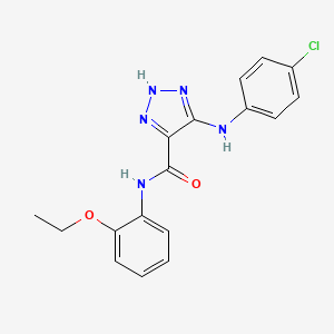 5-[(4-chlorophenyl)amino]-N-(2-ethoxyphenyl)-1H-1,2,3-triazole-4-carboxamide