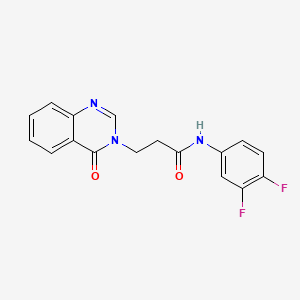 molecular formula C17H13F2N3O2 B11271714 N-(3,4-difluorophenyl)-3-(4-oxoquinazolin-3(4H)-yl)propanamide 