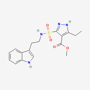 methyl 5-(N-(2-(1H-indol-3-yl)ethyl)sulfamoyl)-3-ethyl-1H-pyrazole-4-carboxylate