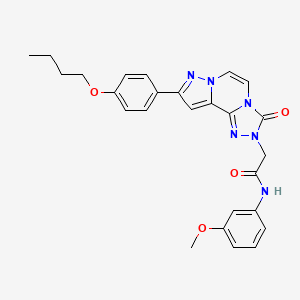 molecular formula C26H26N6O4 B11271780 2-[9-(4-butoxyphenyl)-3-oxopyrazolo[1,5-a][1,2,4]triazolo[3,4-c]pyrazin-2(3H)-yl]-N-(3-methoxyphenyl)acetamide 