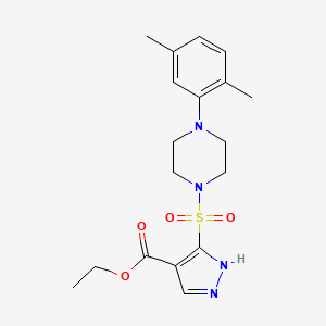 ethyl 5-{[4-(2,5-dimethylphenyl)piperazin-1-yl]sulfonyl}-1H-pyrazole-4-carboxylate