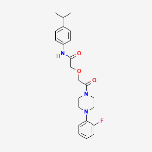 molecular formula C23H28FN3O3 B11271809 2-{2-[4-(2-fluorophenyl)piperazin-1-yl]-2-oxoethoxy}-N-[4-(propan-2-yl)phenyl]acetamide 