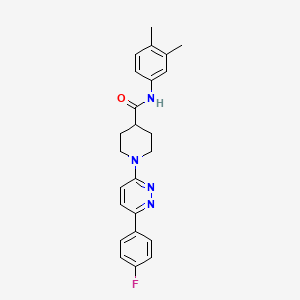 molecular formula C24H25FN4O B11271821 N-(3,4-dimethylphenyl)-1-[6-(4-fluorophenyl)pyridazin-3-yl]piperidine-4-carboxamide 