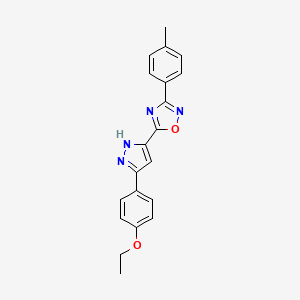 5-[3-(4-ethoxyphenyl)-1H-pyrazol-5-yl]-3-(4-methylphenyl)-1,2,4-oxadiazole