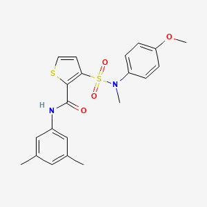 molecular formula C21H22N2O4S2 B11271843 N-(3,5-dimethylphenyl)-3-[(4-methoxyphenyl)(methyl)sulfamoyl]thiophene-2-carboxamide 