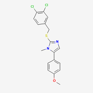 2-((3,4-dichlorobenzyl)thio)-5-(4-methoxyphenyl)-1-methyl-1H-imidazole