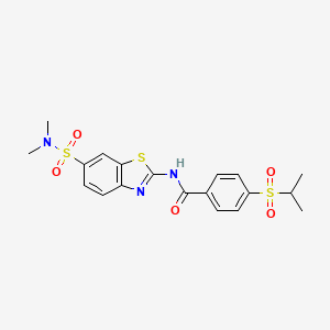 N-(6-(N,N-dimethylsulfamoyl)benzo[d]thiazol-2-yl)-4-(isopropylsulfonyl)benzamide