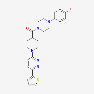 (4-(4-Fluorophenyl)piperazin-1-yl)(1-(6-(thiophen-2-yl)pyridazin-3-yl)piperidin-4-yl)methanone