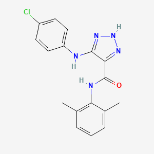 molecular formula C17H16ClN5O B11271877 5-[(4-chlorophenyl)amino]-N-(2,6-dimethylphenyl)-1H-1,2,3-triazole-4-carboxamide 