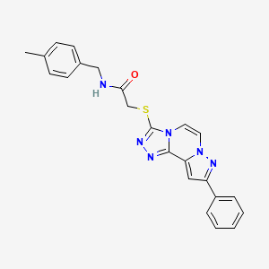 N-(4-methylbenzyl)-2-((9-phenylpyrazolo[1,5-a][1,2,4]triazolo[3,4-c]pyrazin-3-yl)thio)acetamide