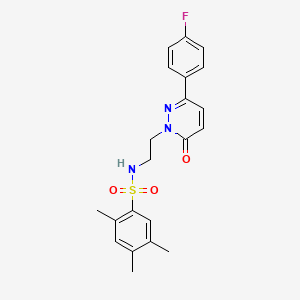 N-(2-(3-(4-fluorophenyl)-6-oxopyridazin-1(6H)-yl)ethyl)-2,4,5-trimethylbenzenesulfonamide