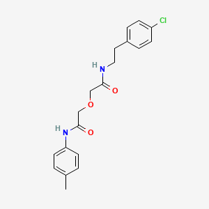 molecular formula C19H21ClN2O3 B11271916 2-(2-{[2-(4-chlorophenyl)ethyl]amino}-2-oxoethoxy)-N-(4-methylphenyl)acetamide 