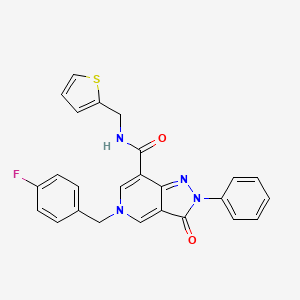 5-(4-fluorobenzyl)-3-oxo-2-phenyl-N-(thiophen-2-ylmethyl)-3,5-dihydro-2H-pyrazolo[4,3-c]pyridine-7-carboxamide