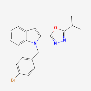 2-(1-(4-bromobenzyl)-1H-indol-2-yl)-5-isopropyl-1,3,4-oxadiazole