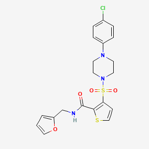 3-{[4-(4-chlorophenyl)piperazin-1-yl]sulfonyl}-N-(furan-2-ylmethyl)thiophene-2-carboxamide