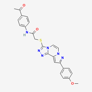 N-(4-acetylphenyl)-2-((9-(4-methoxyphenyl)pyrazolo[1,5-a][1,2,4]triazolo[3,4-c]pyrazin-3-yl)thio)acetamide