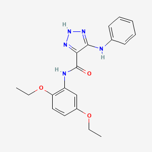 molecular formula C19H21N5O3 B11272059 5-anilino-N-(2,5-diethoxyphenyl)-1H-1,2,3-triazole-4-carboxamide 