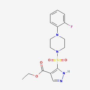 ethyl 5-{[4-(2-fluorophenyl)piperazin-1-yl]sulfonyl}-1H-pyrazole-4-carboxylate