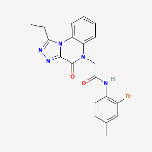 molecular formula C20H18BrN5O2 B11272065 N-(2-bromo-4-methylphenyl)-2-(1-ethyl-4-oxo[1,2,4]triazolo[4,3-a]quinoxalin-5(4H)-yl)acetamide 