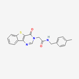 molecular formula C20H17N3O2S B11272070 N-(4-methylbenzyl)-2-(4-oxo[1]benzothieno[3,2-d]pyrimidin-3(4H)-yl)acetamide 